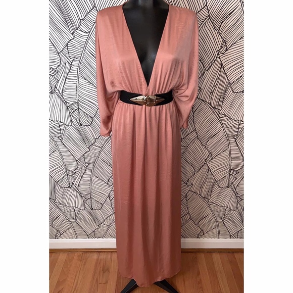 satin maxi kimono